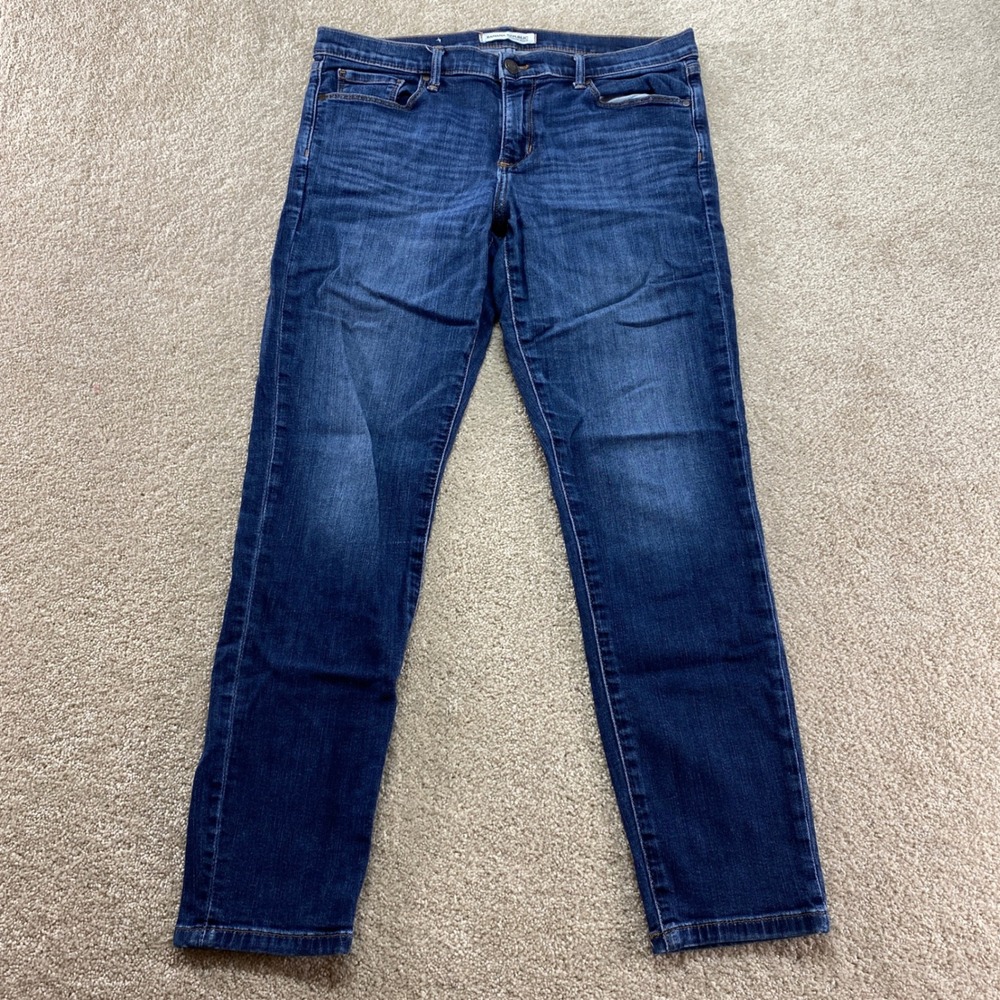 Banana Republic Premium Denim Jeans Womens 29 Blue Skinny Dark Wash Stretch